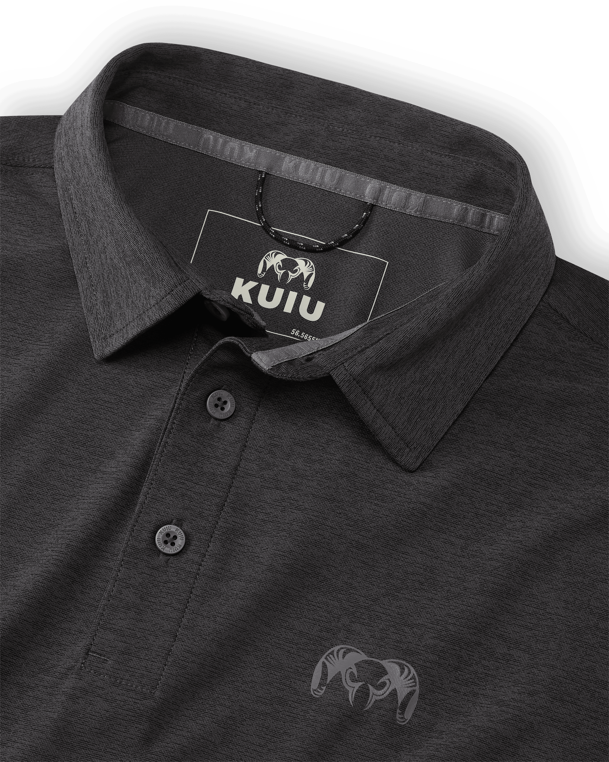 KUIU Performance Polo | Heather Black - Image 2