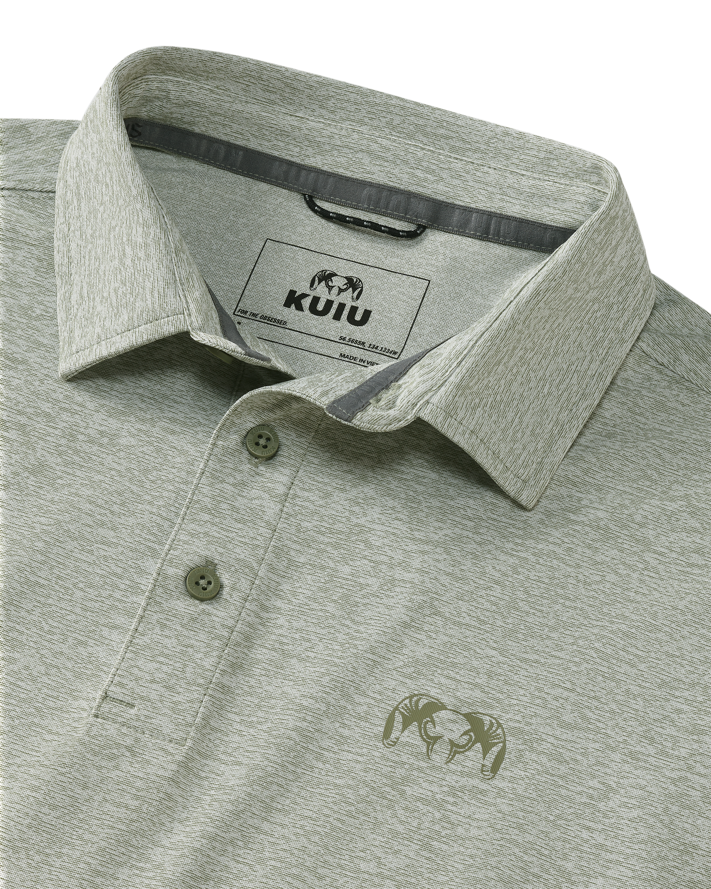 KUIU Performance Polo | Heather Buckbrush - Image 2