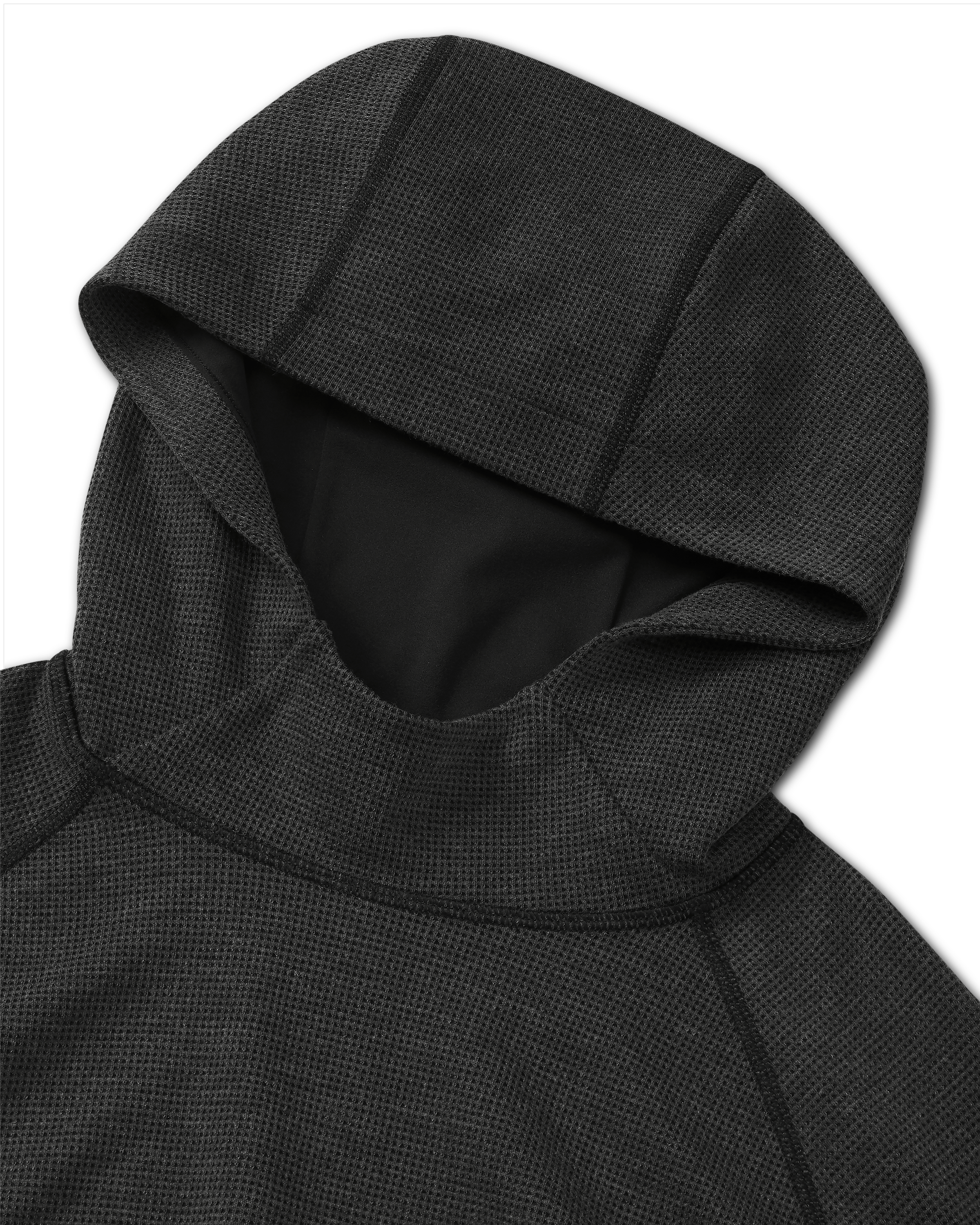 Canyon Waffle Hoodie | Black Heather - Image 3