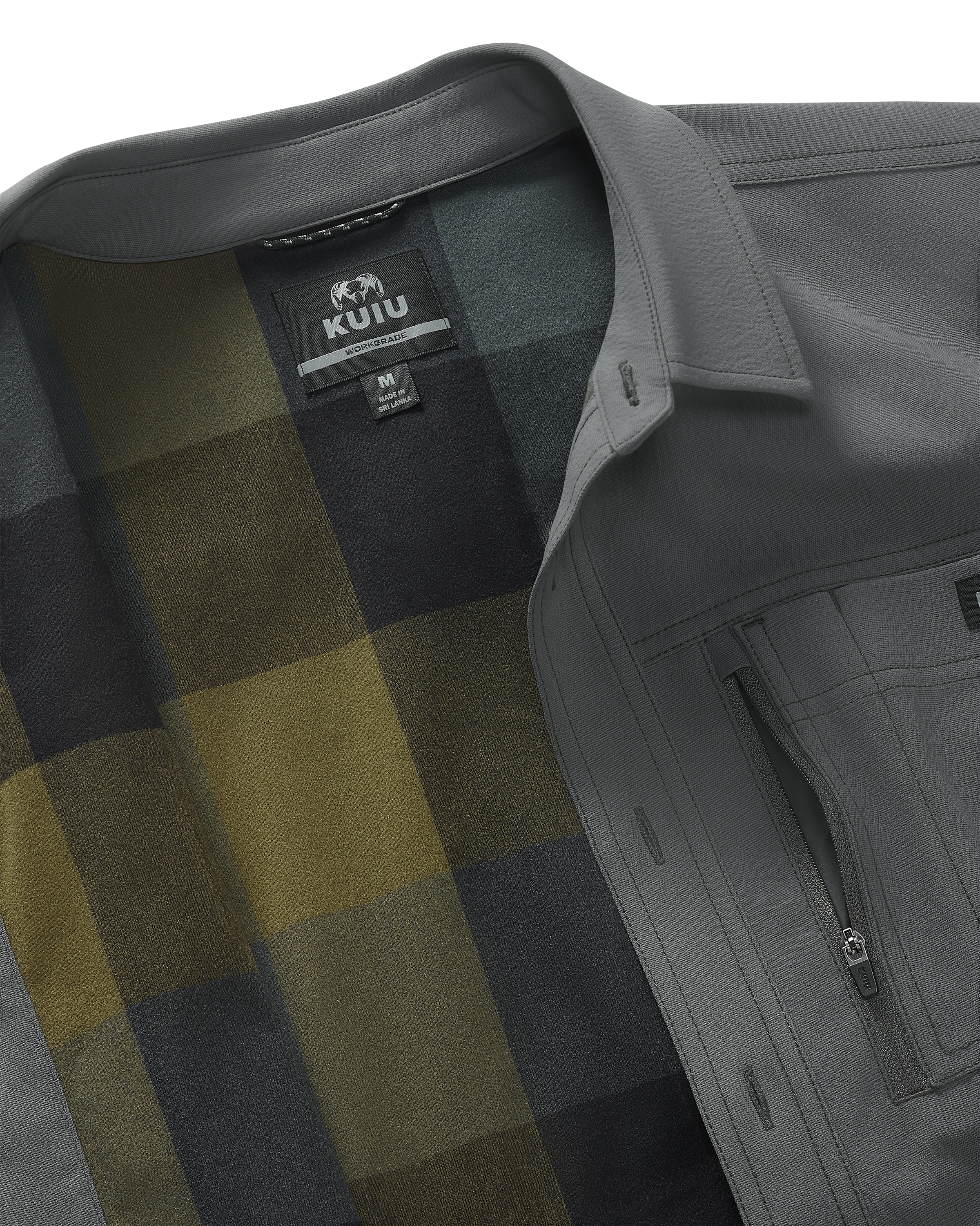Motive Flannel Lined Shirt Jacket | Gunmetal - Image 2
