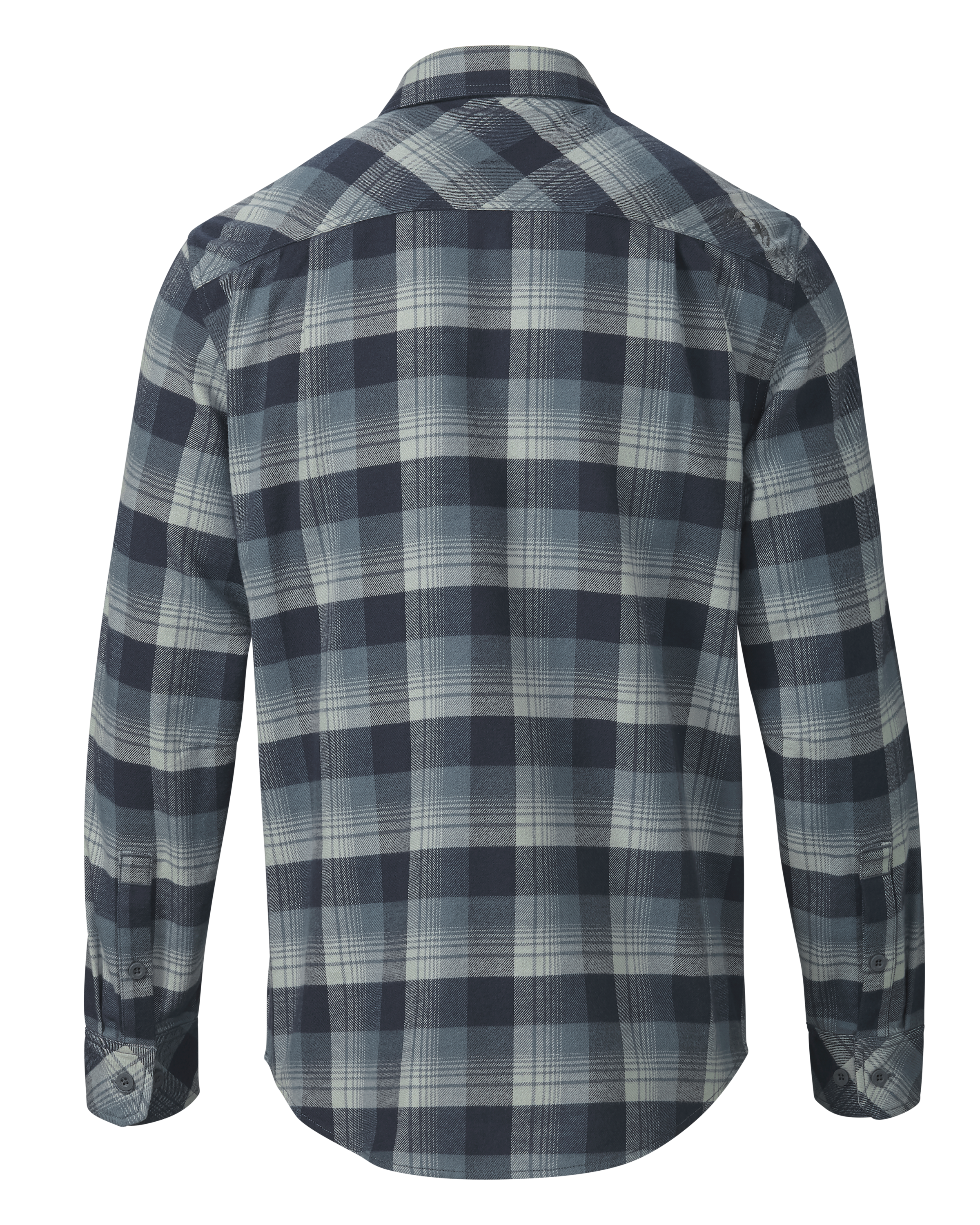 Field Flannel Shirt | Steel Blue Blockline - Image 2