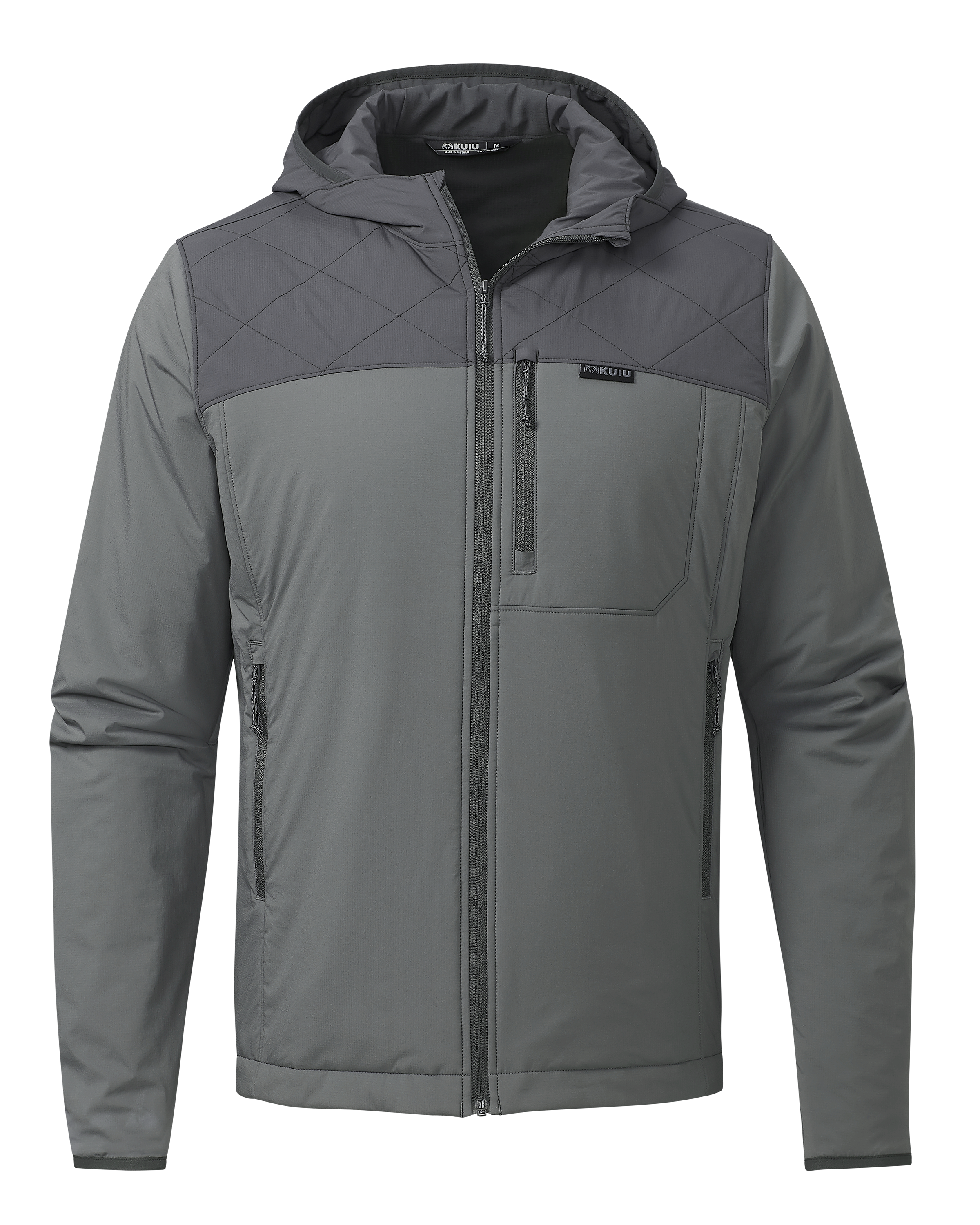 Transit Packable Hooded Jacket | Gunmetal/Stone