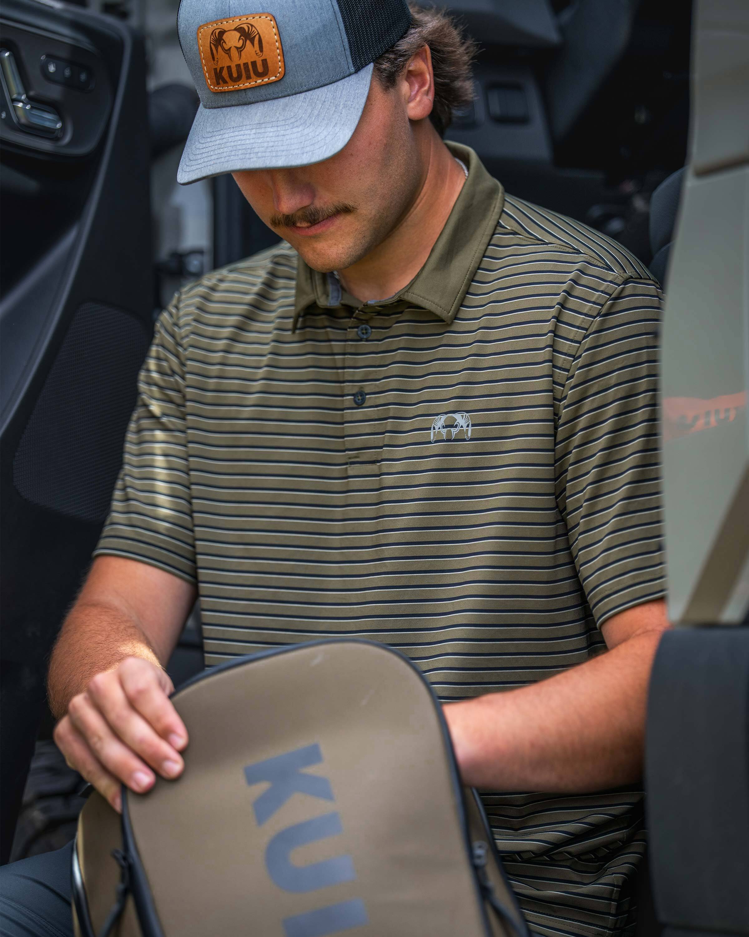 KUIU Performance Polo Stripe | Evergreen Stripe - Image 6