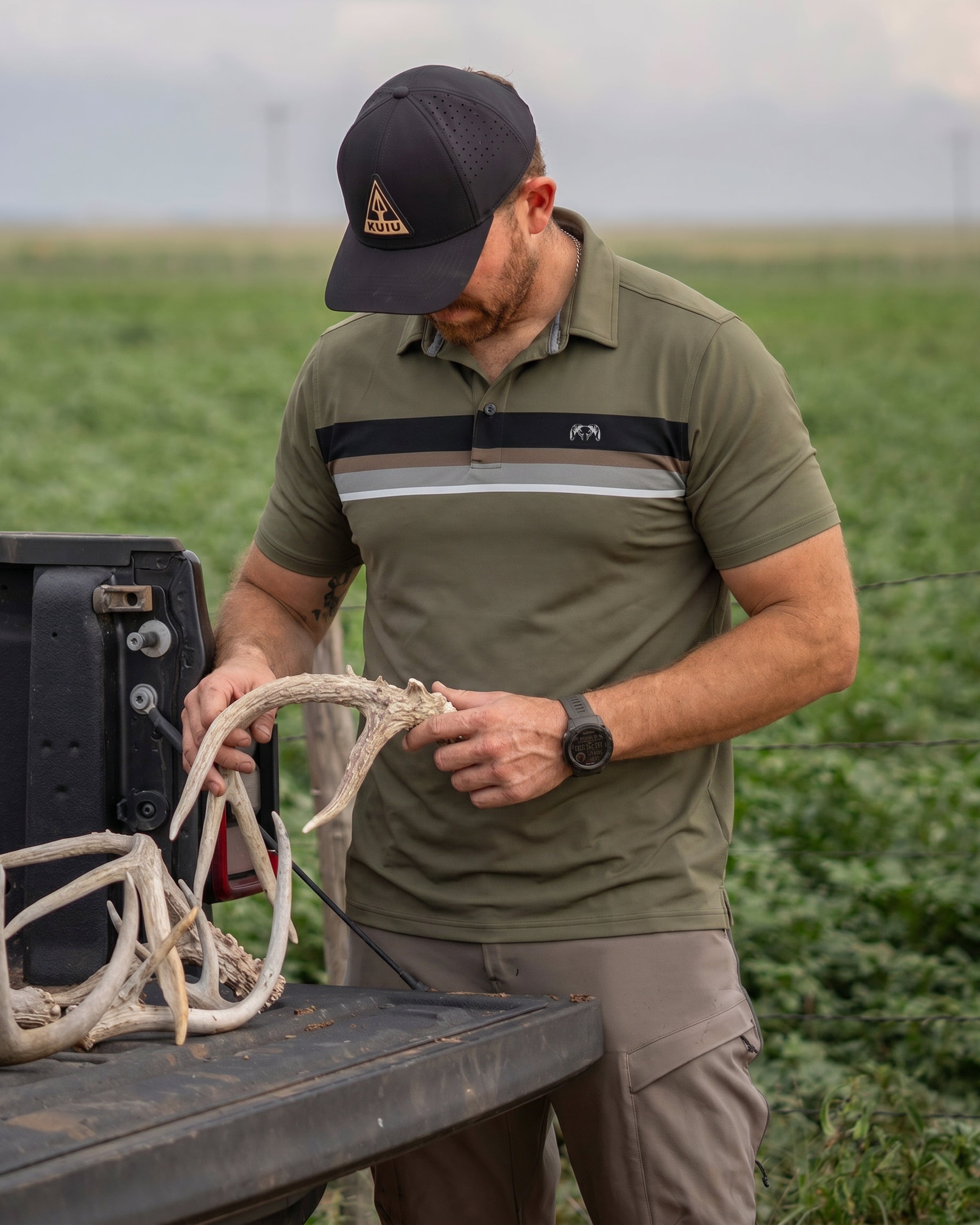 KUIU Performance Polo Stripe | Evergreen Chest Stripe - Image 6