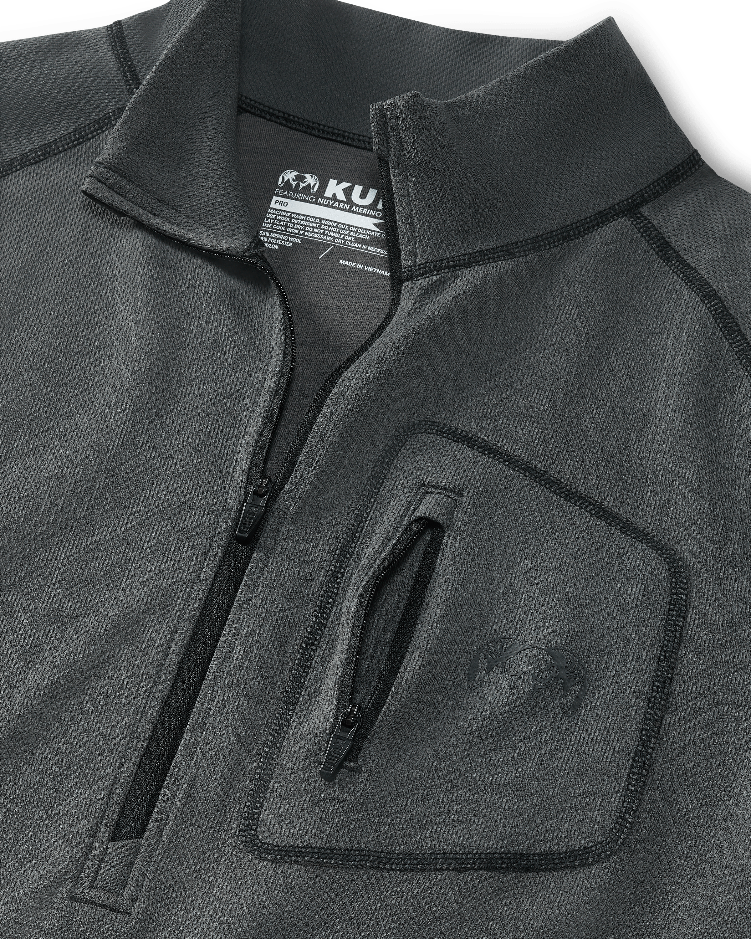 PRO Merino 200 Zip-T | Gunmetal - Image 2