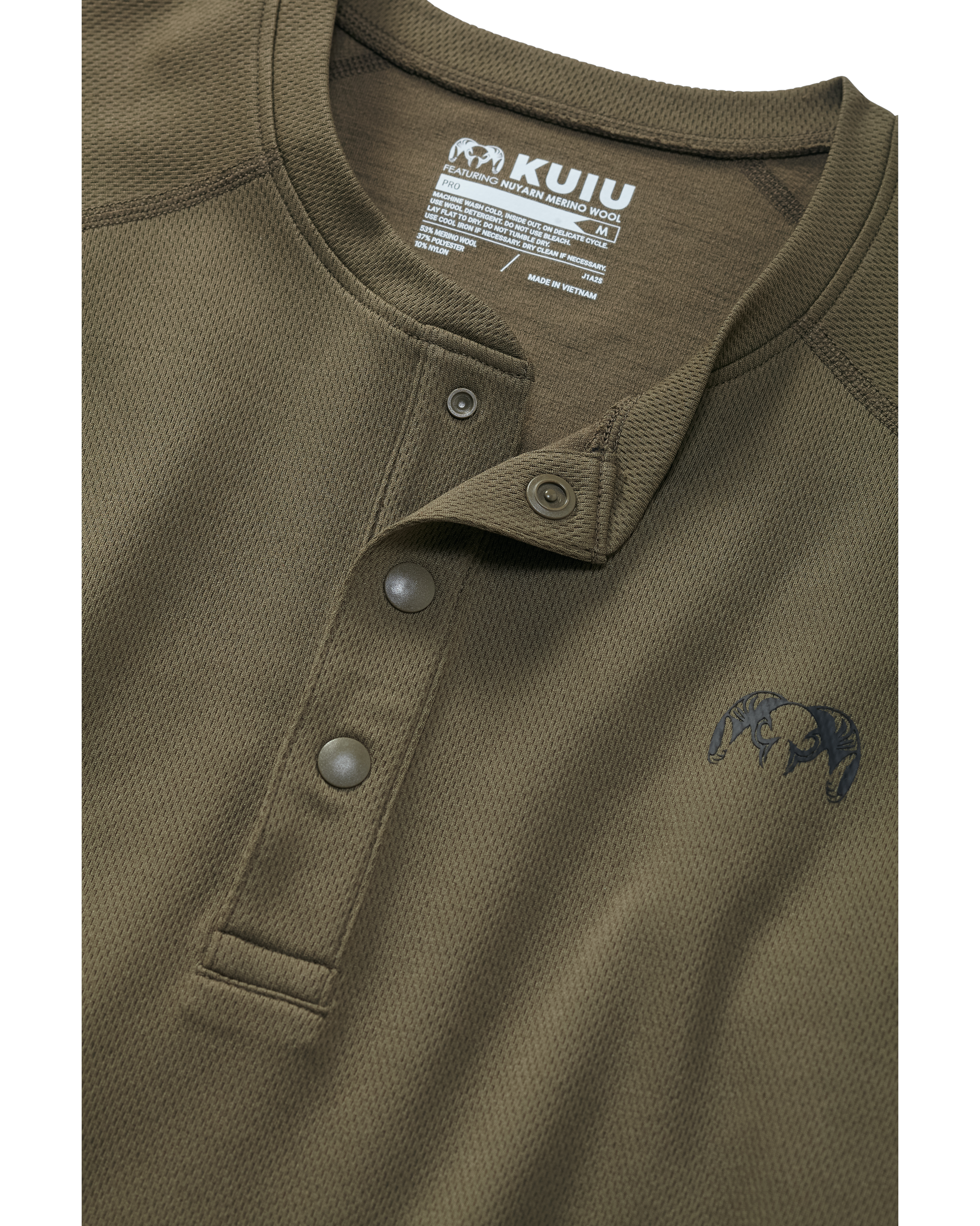 PRO Merino 200 Henley | Ash - Image 2