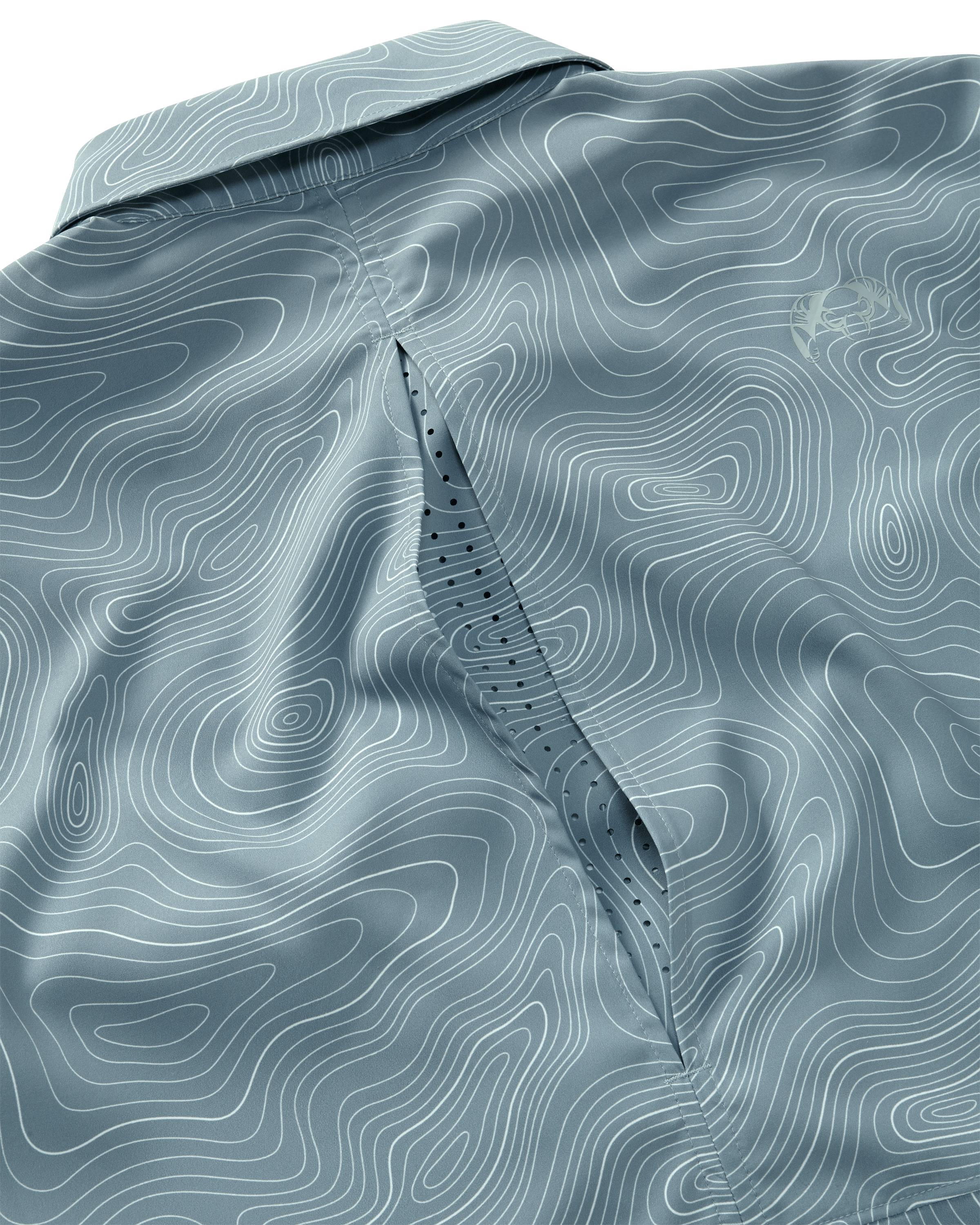 Mesa Vented SS Snap Shirt Topo | Glacier Topo Print - Image 2