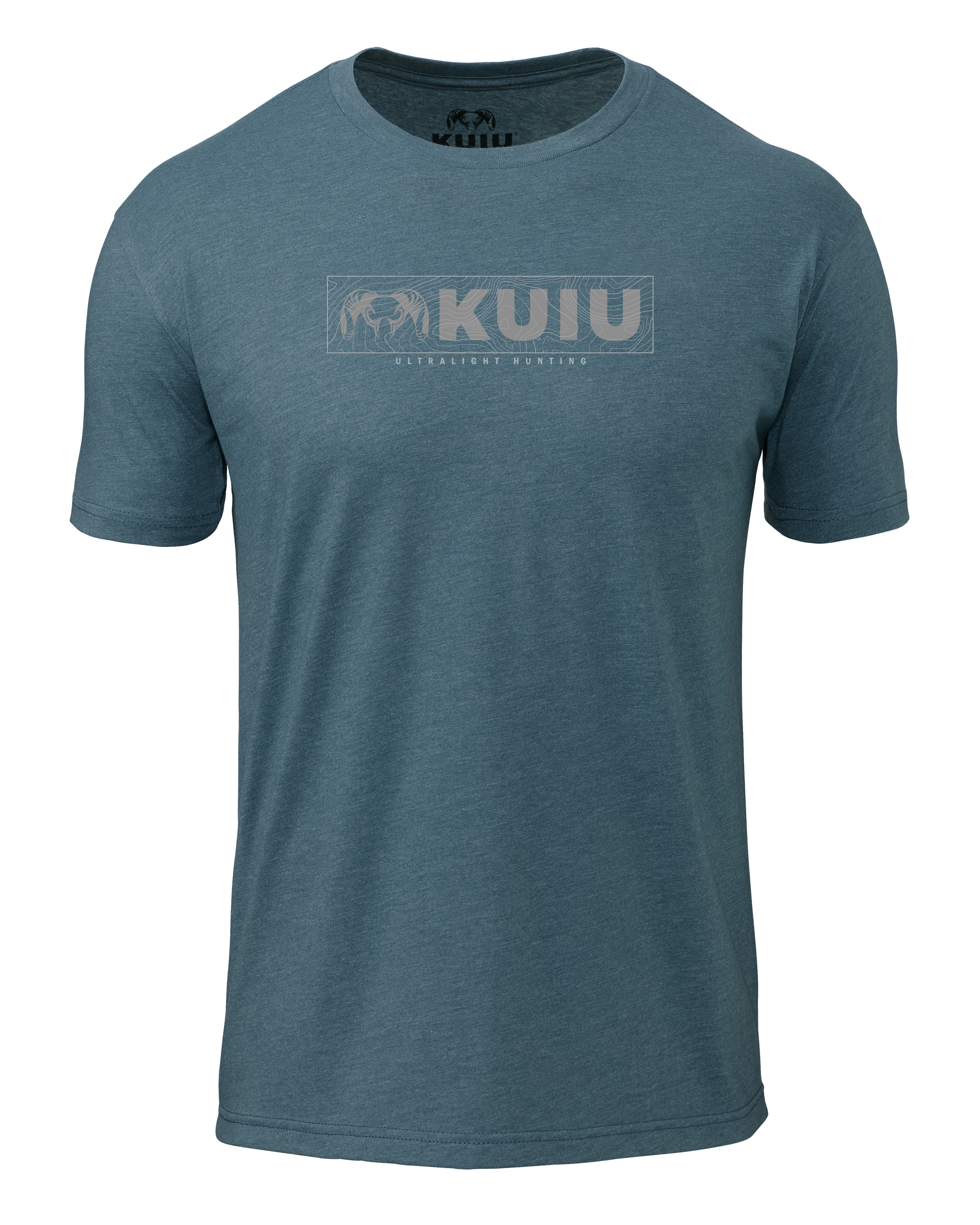 KUIU Topo Block Logo T-Shirt | Indigo