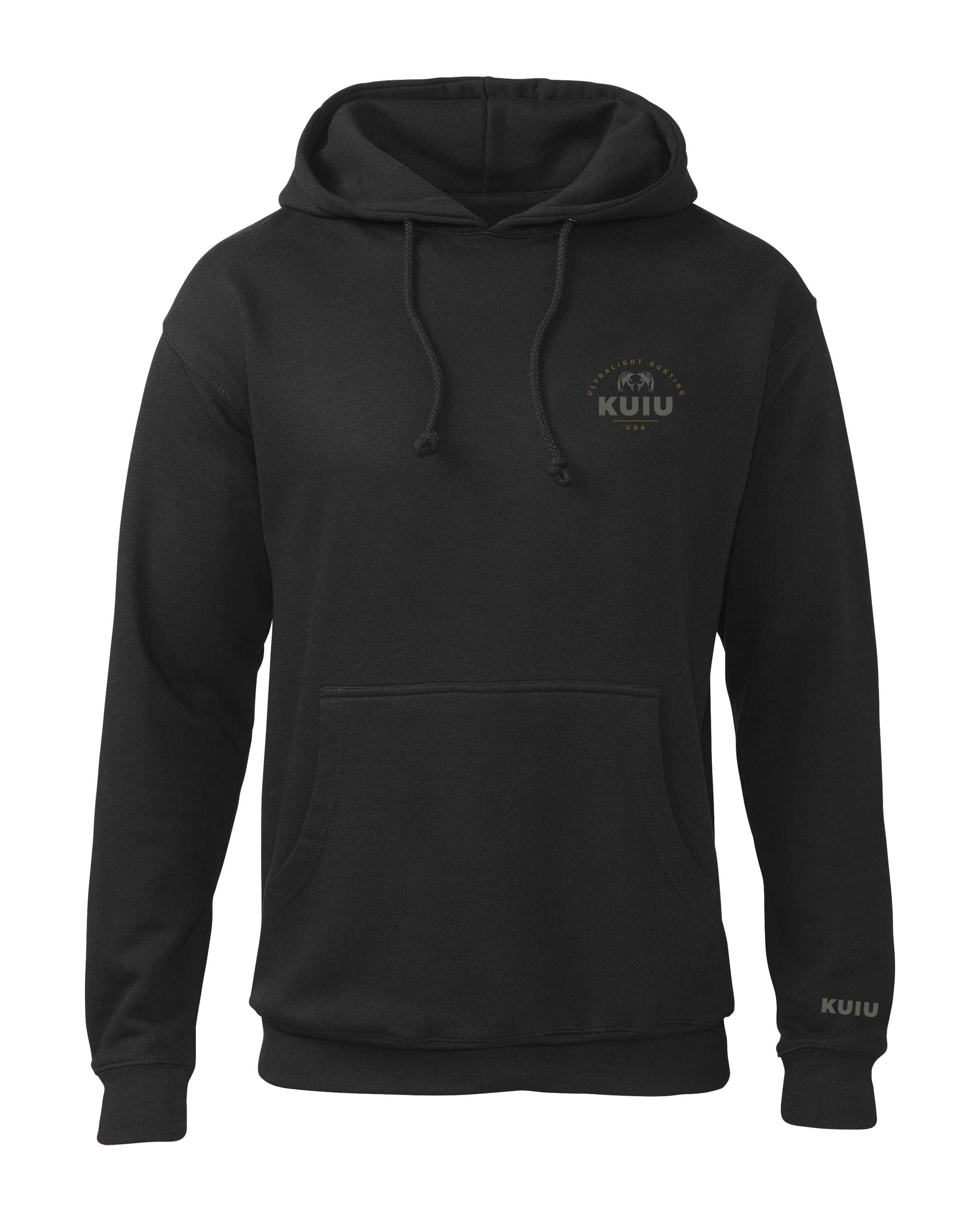 Outlet KUIU Stacked Chest Logo Hoodie | Black