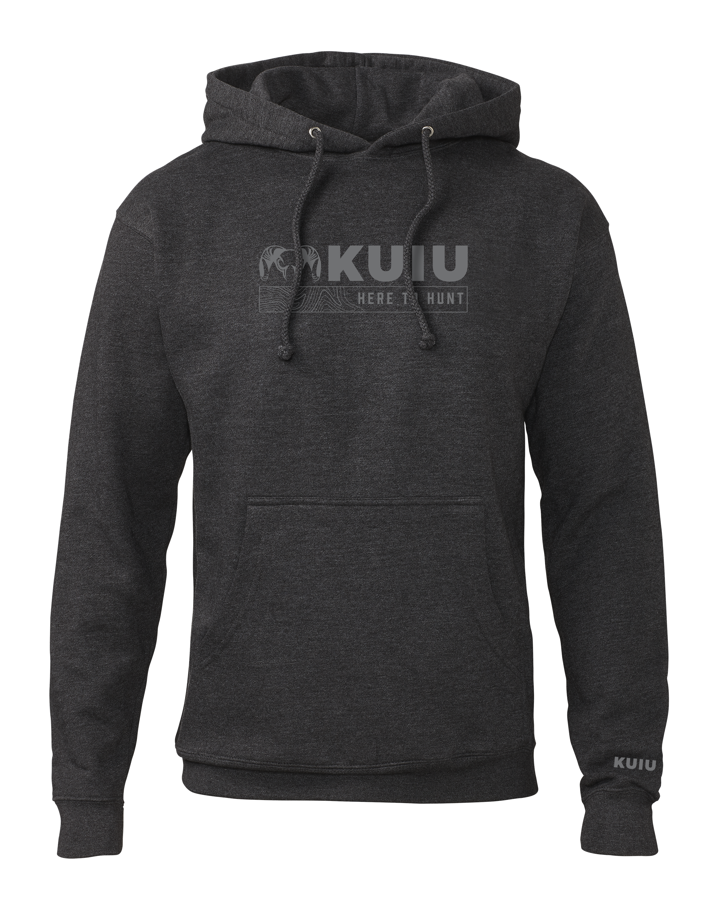 Outlet KUIU Topo Here To Hunt Hoodie | Charcoal