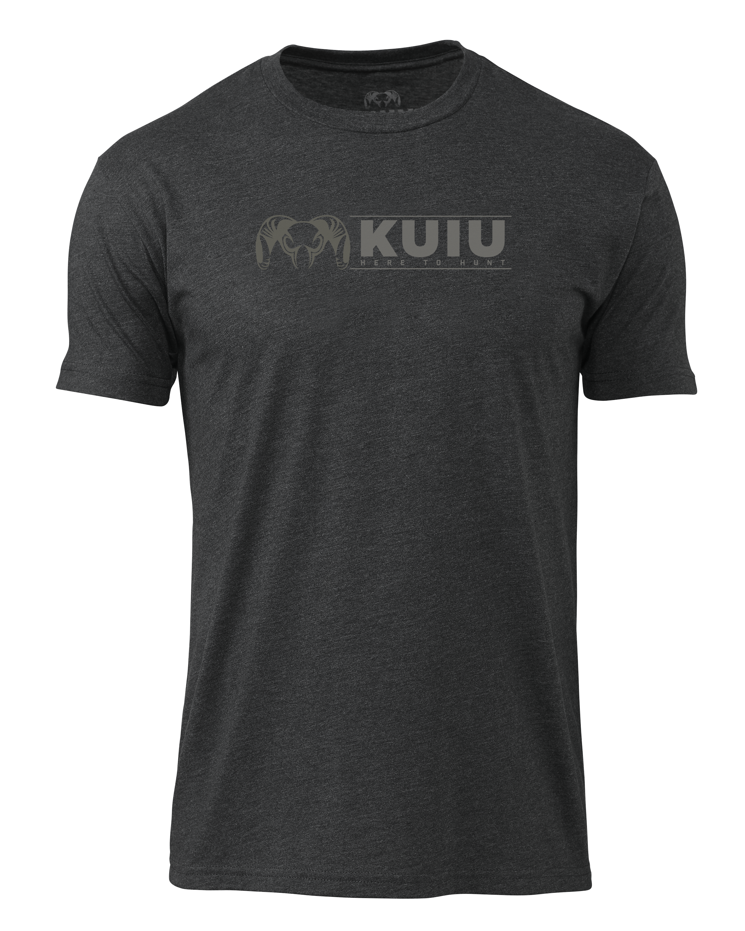 KUIU Here To Hunt Logo T-Shirt | Charcoal