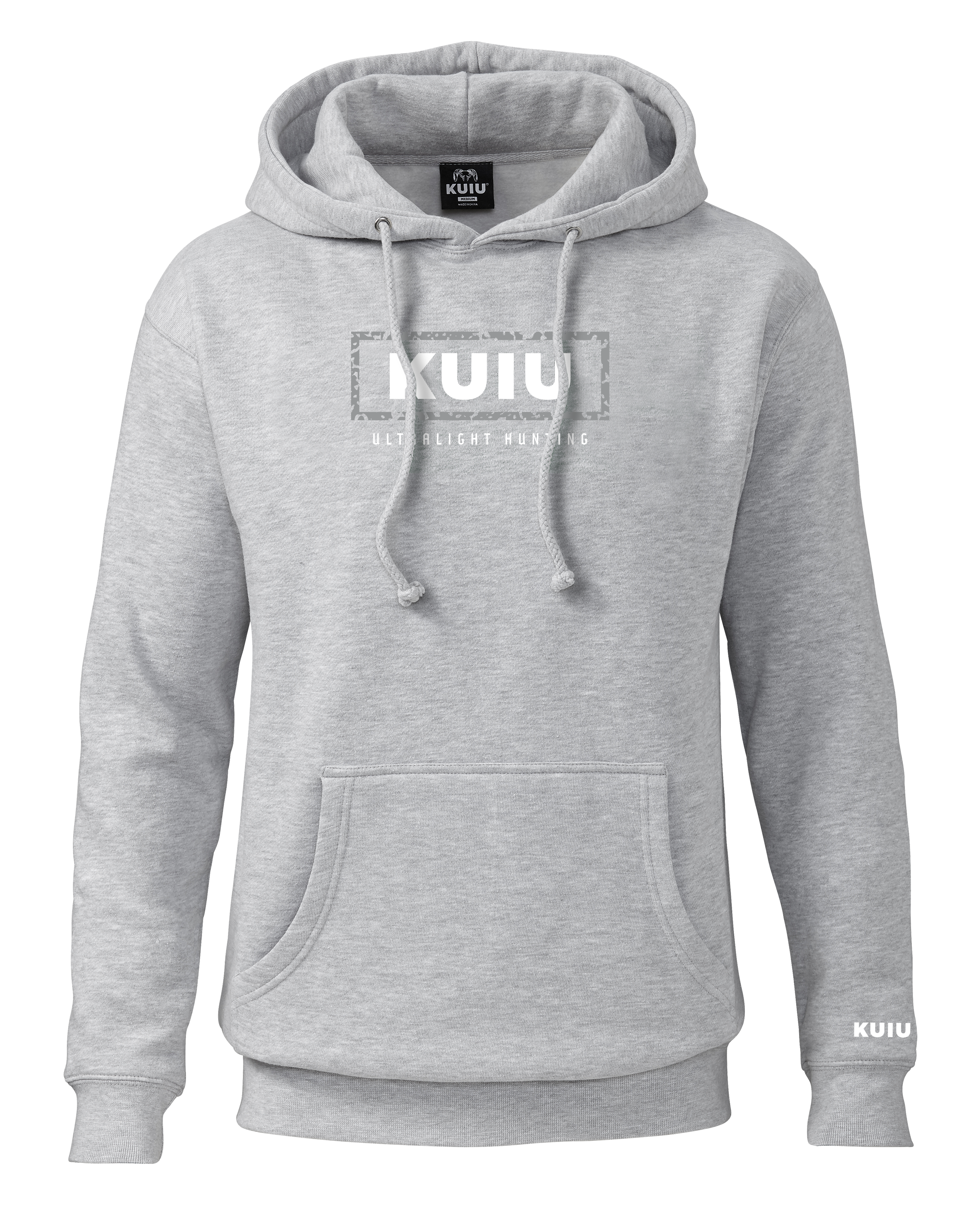 KUIU Box Logo Hoodie | Heather Grey