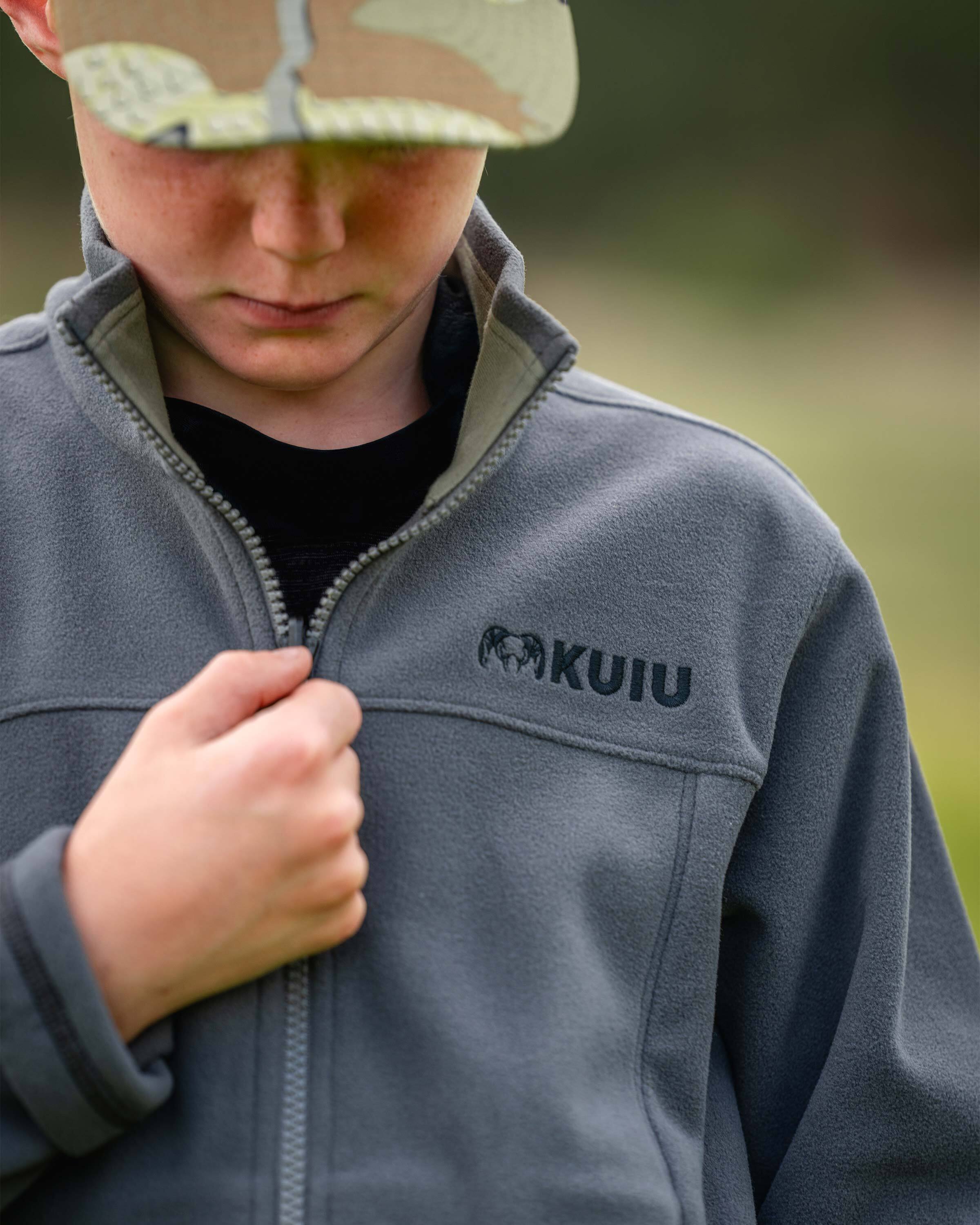 Youth Versa Fleece Full Zip | Gunmetal - Image 7