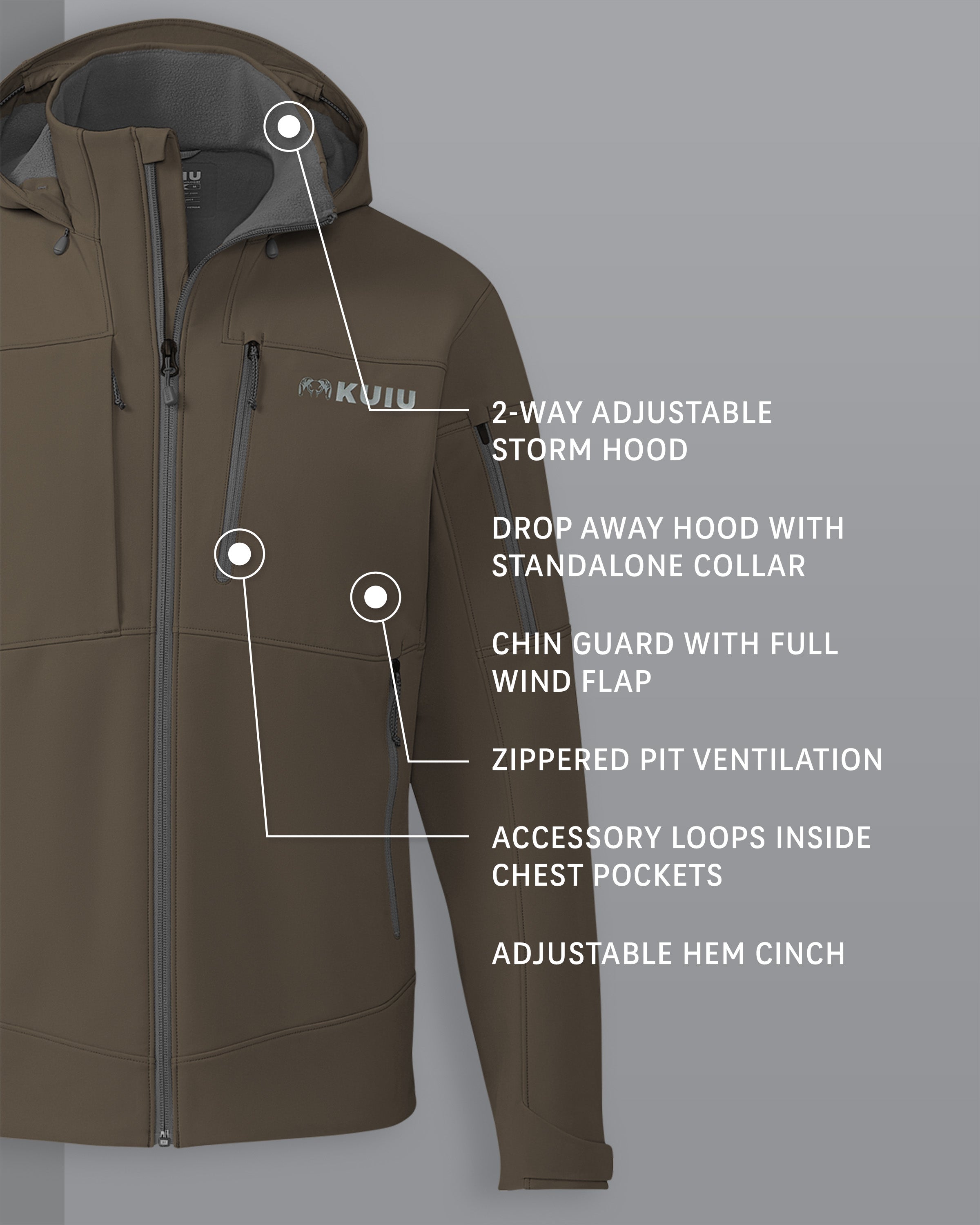 Guide PRO Hooded Jacket | Major Brown - Image 2