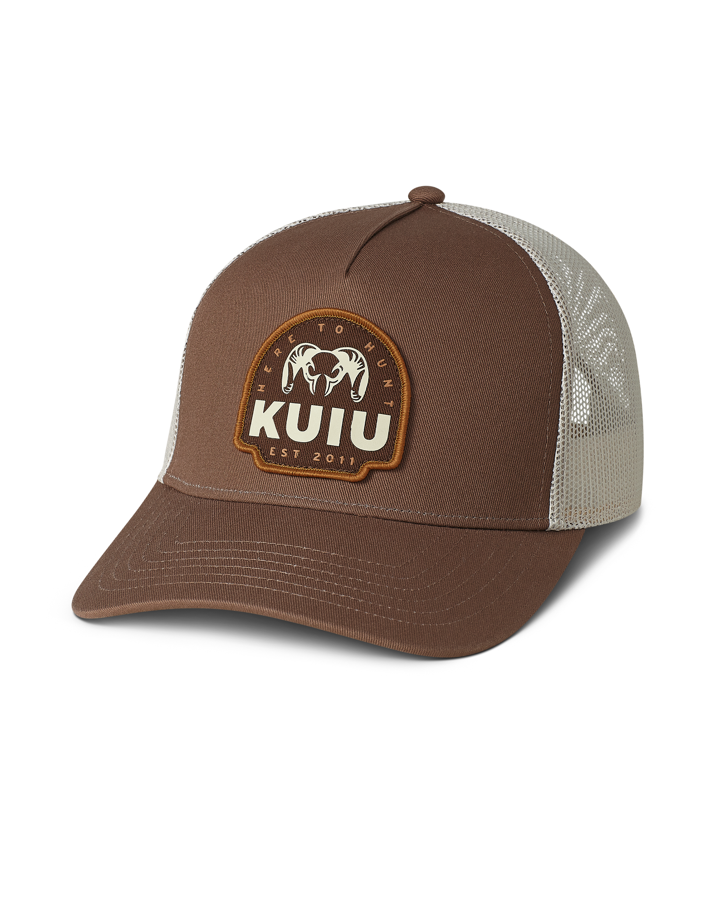 KUIU Here To Hunt Woven Patch Hat | Brown/Tan