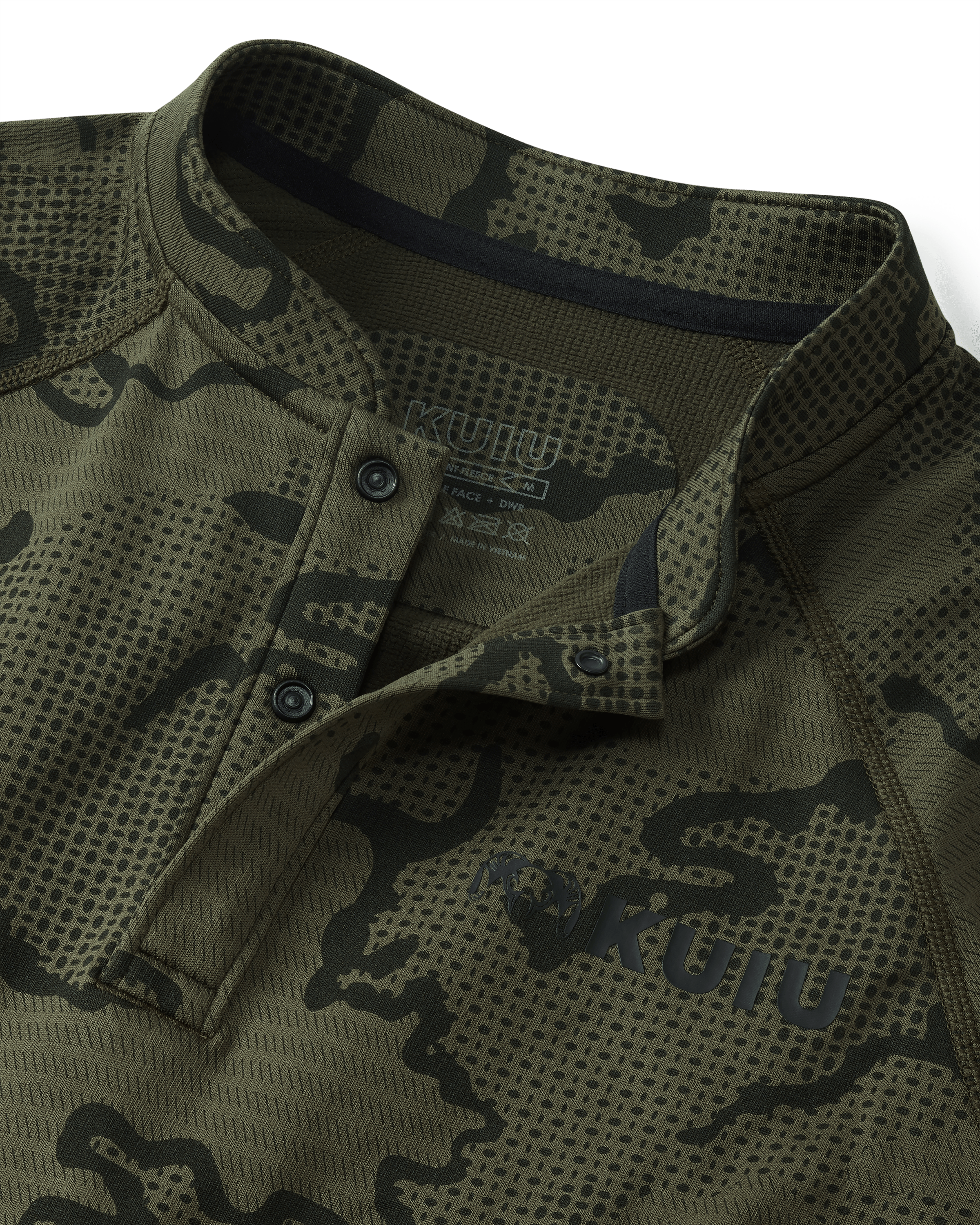 Outlet Ridgepoint Fleece Henley | Olive Tonal - Image 3