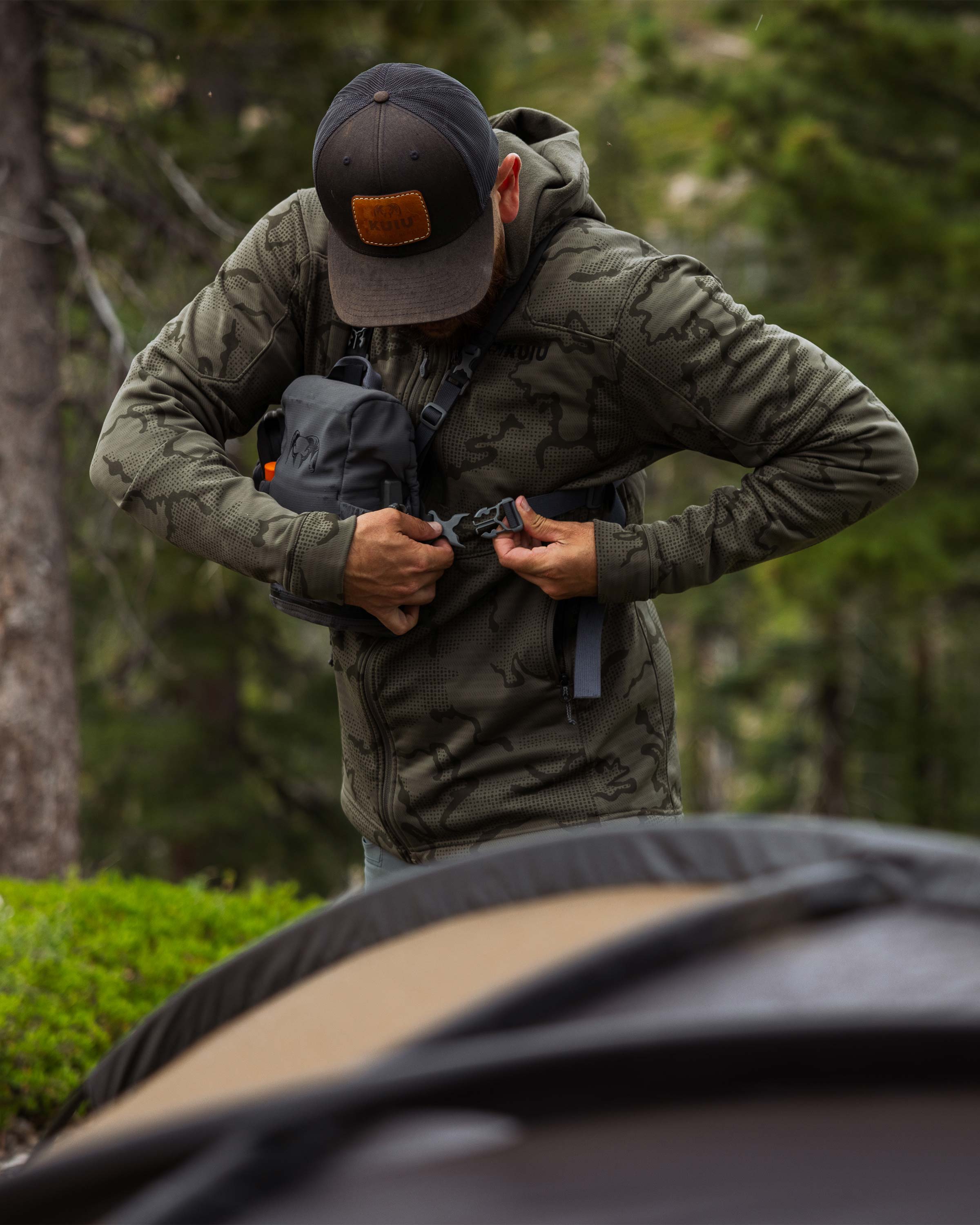 Ridgepoint Fleece Hoodie | Olive Tonal - Image 8