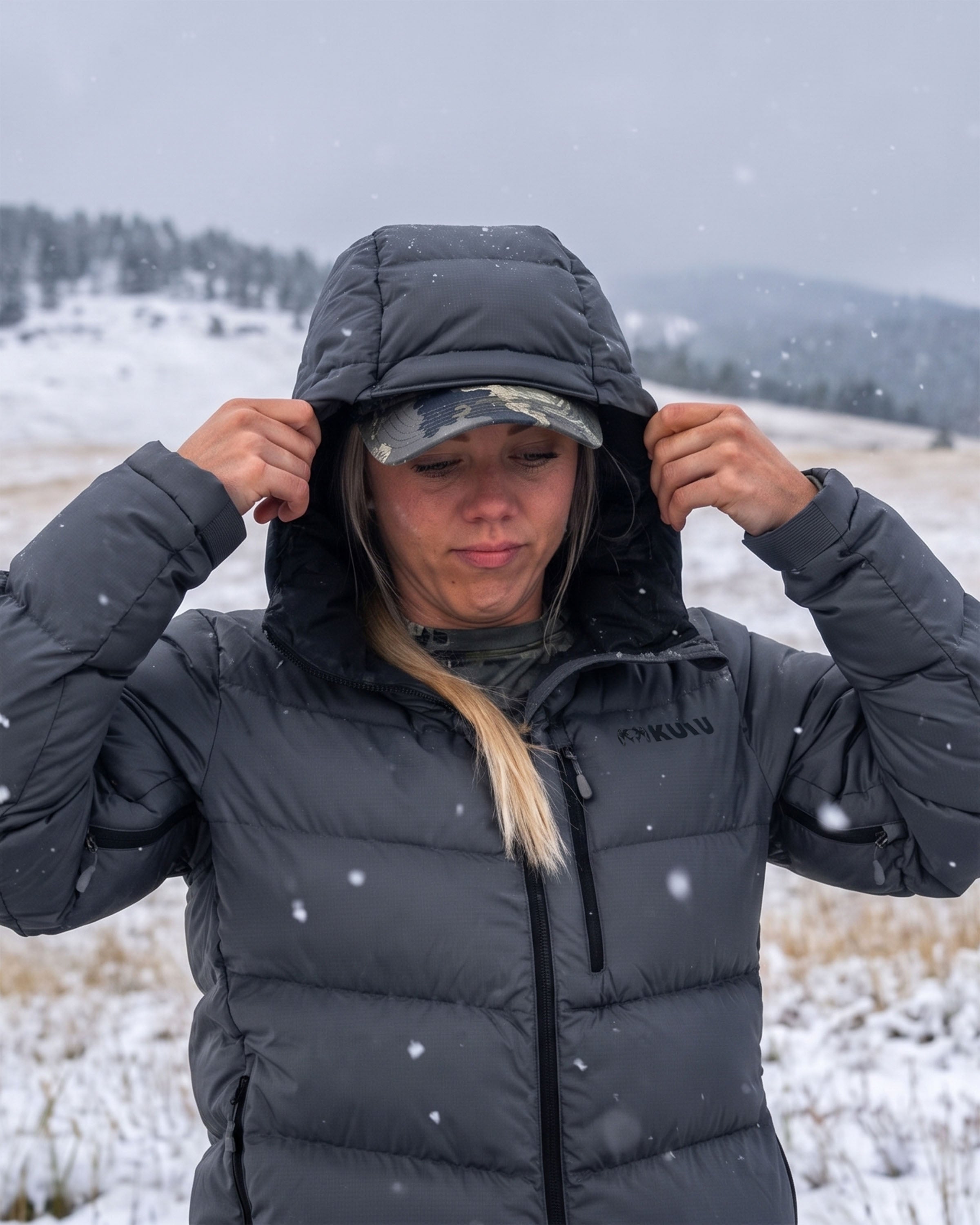 Women'S Super Down PRO Hooded Jacket | Vias - Image 6