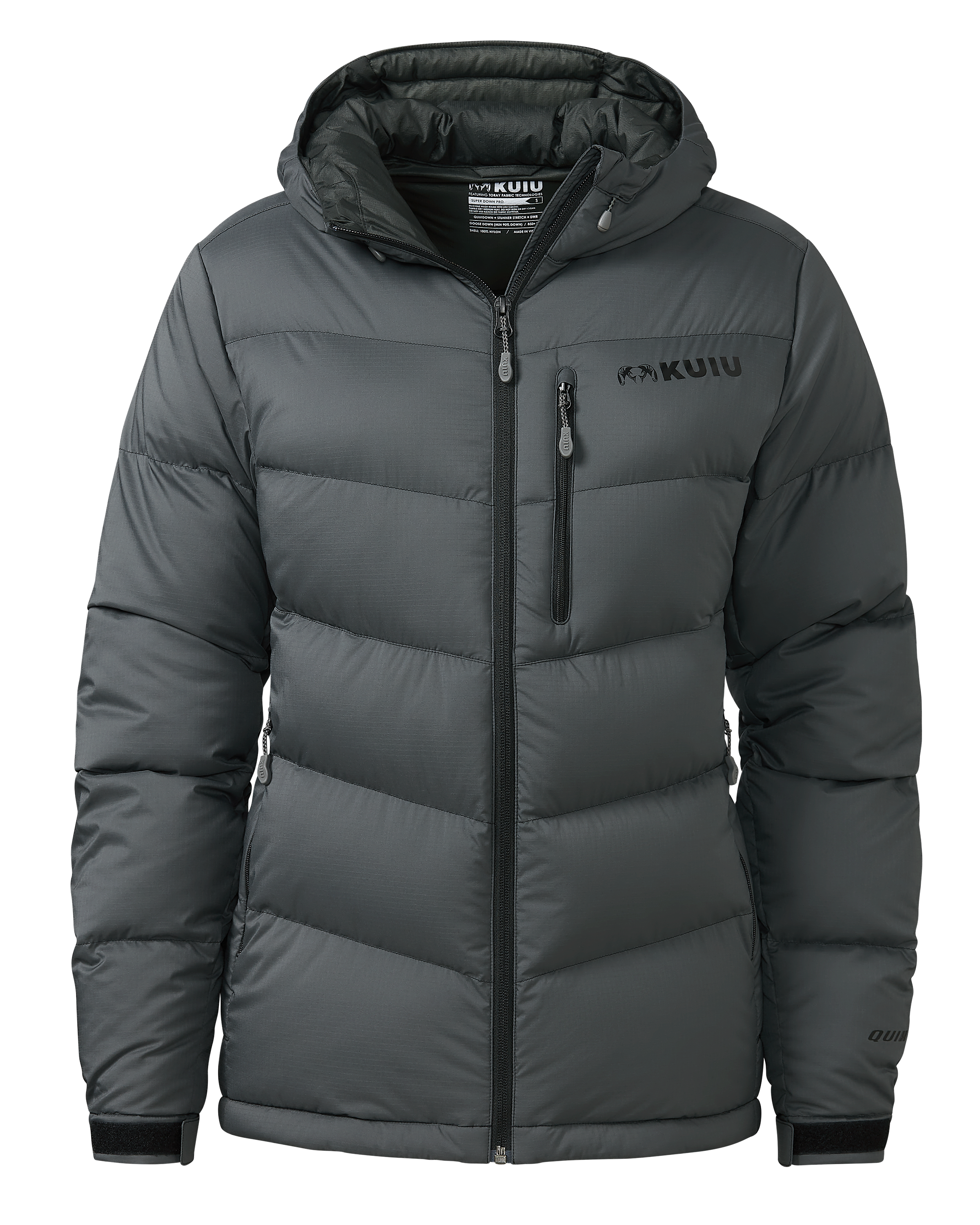 Women'S Super Down PRO Hooded Jacket | Gunmetal