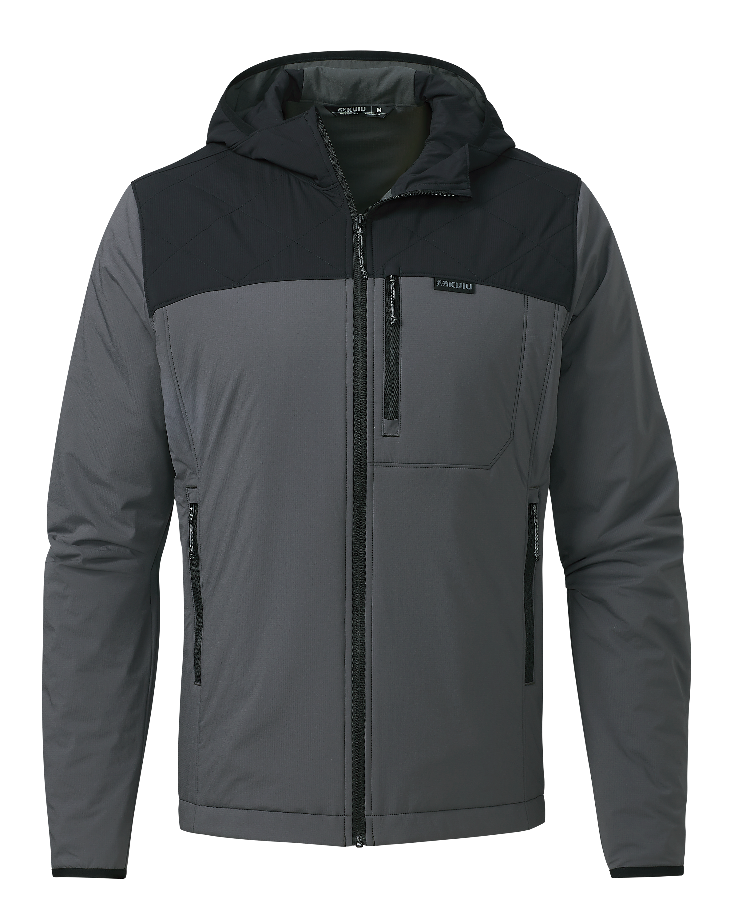 Transit Packable Hooded Jacket | Black/Gunmetal