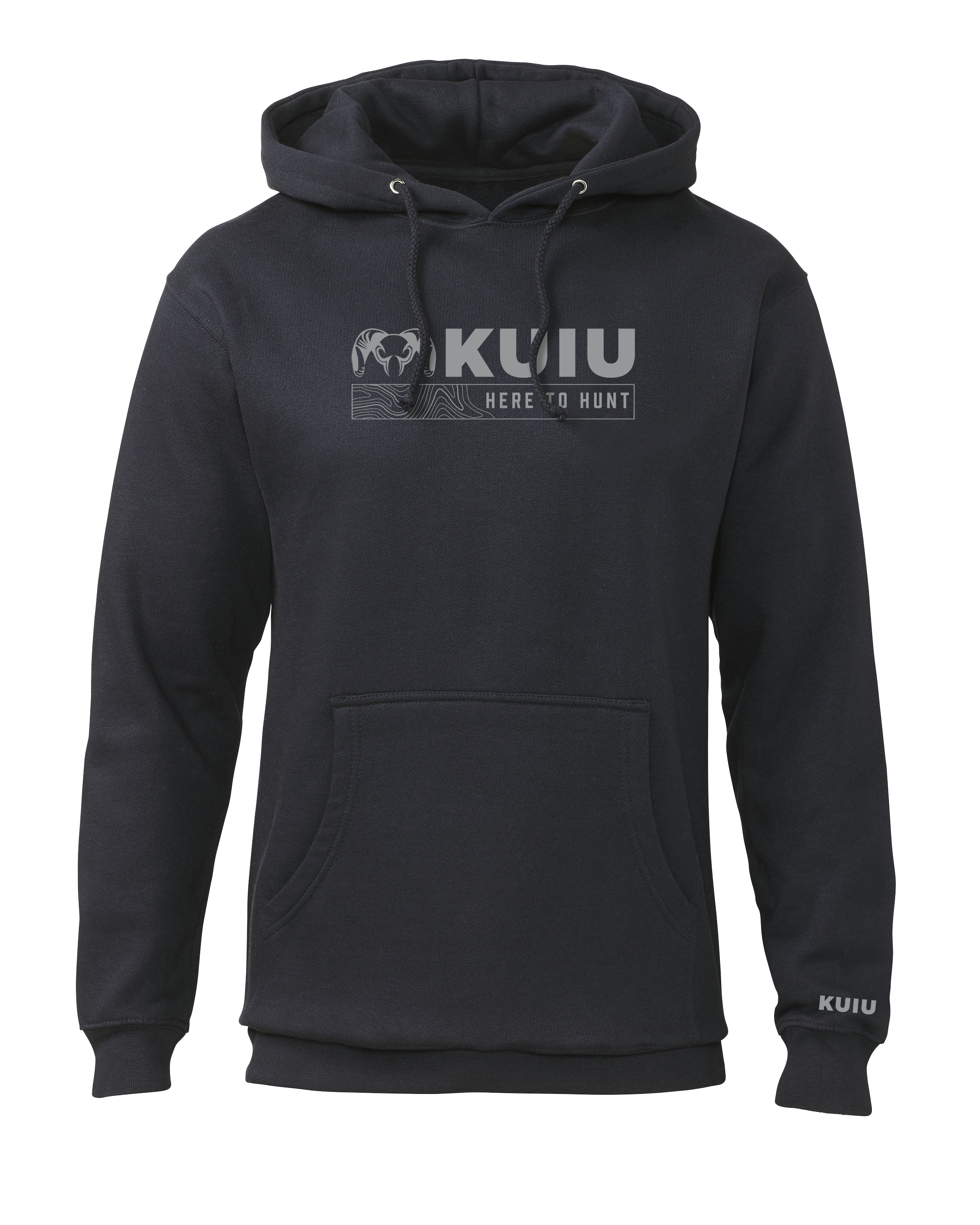 Outlet KUIU Topo Here To Hunt Hoodie | Navy
