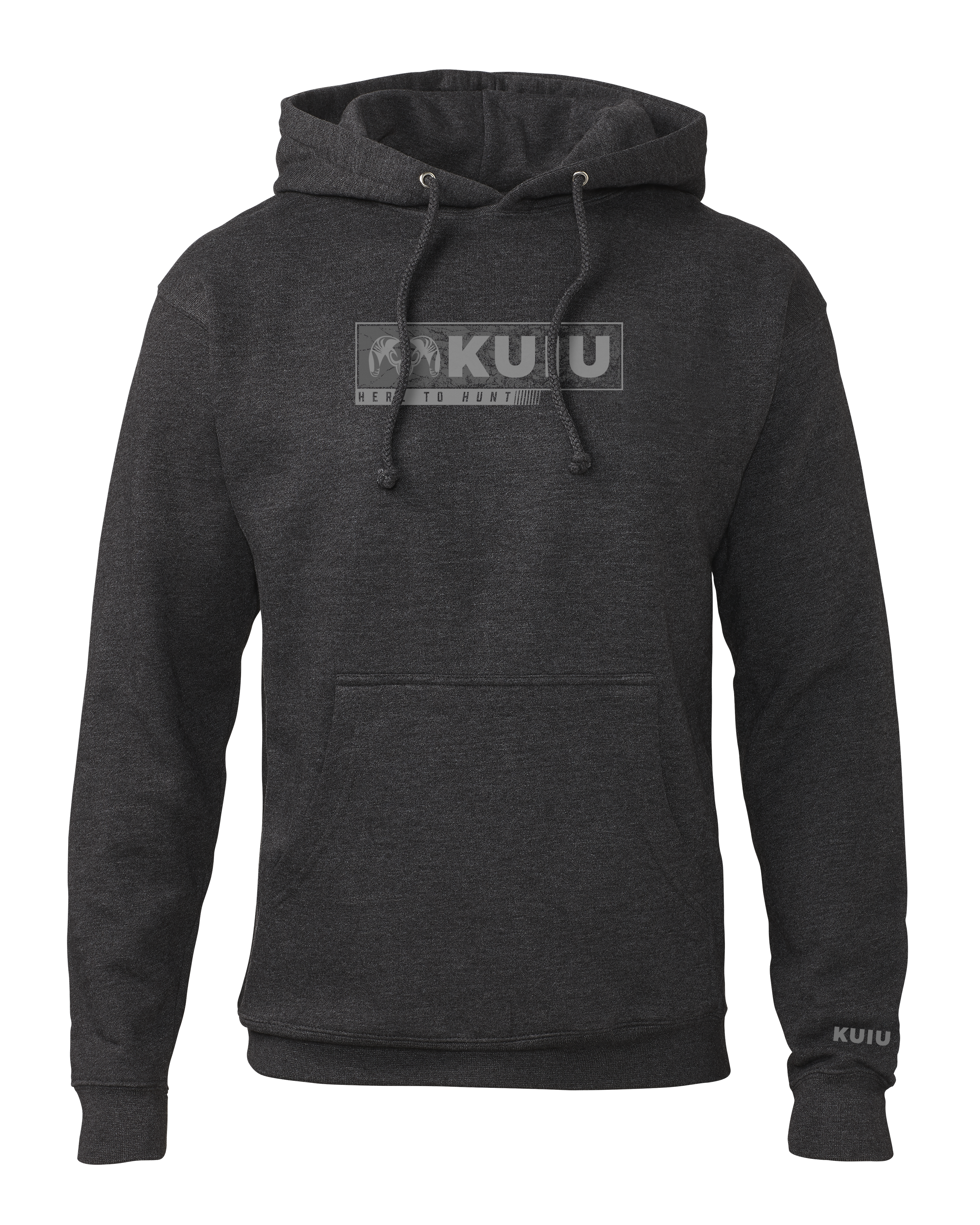Outlet KUIU Here To Hunt Gritstone Hoodie | Charcoal