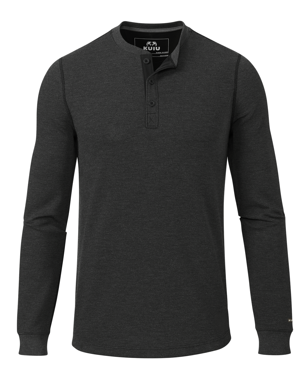 Canyon Waffle Henley | Black Heather