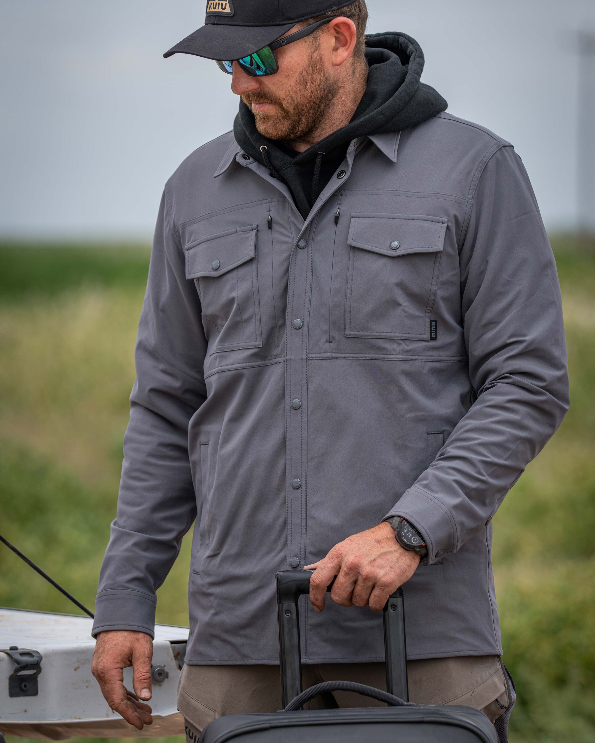 Outlet Tour Shirt Jacket | Dark Sage - Image 2