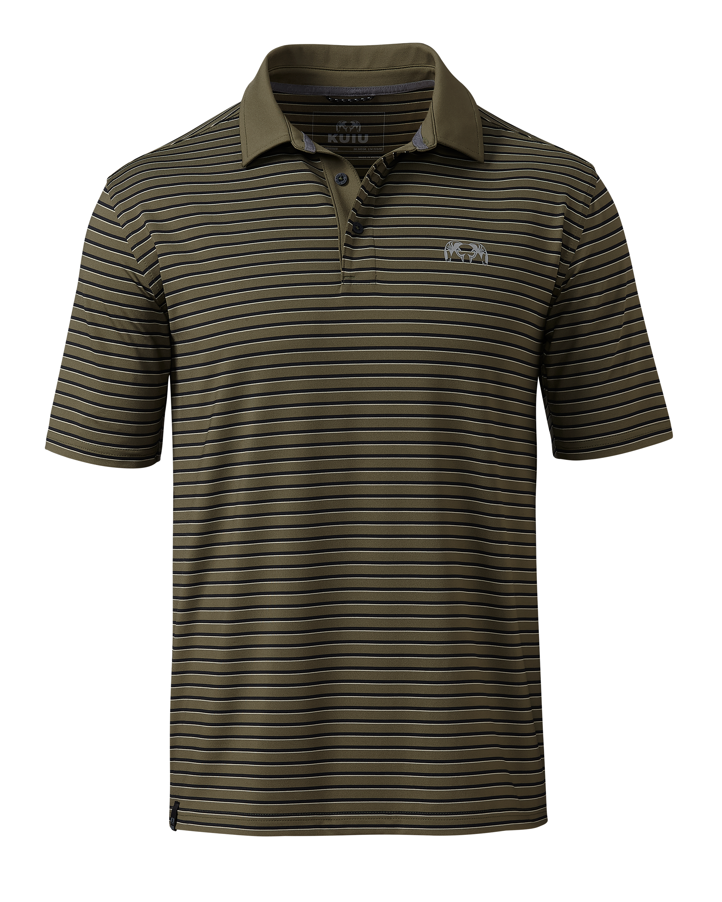 KUIU Performance Polo Stripe | Evergreen Stripe