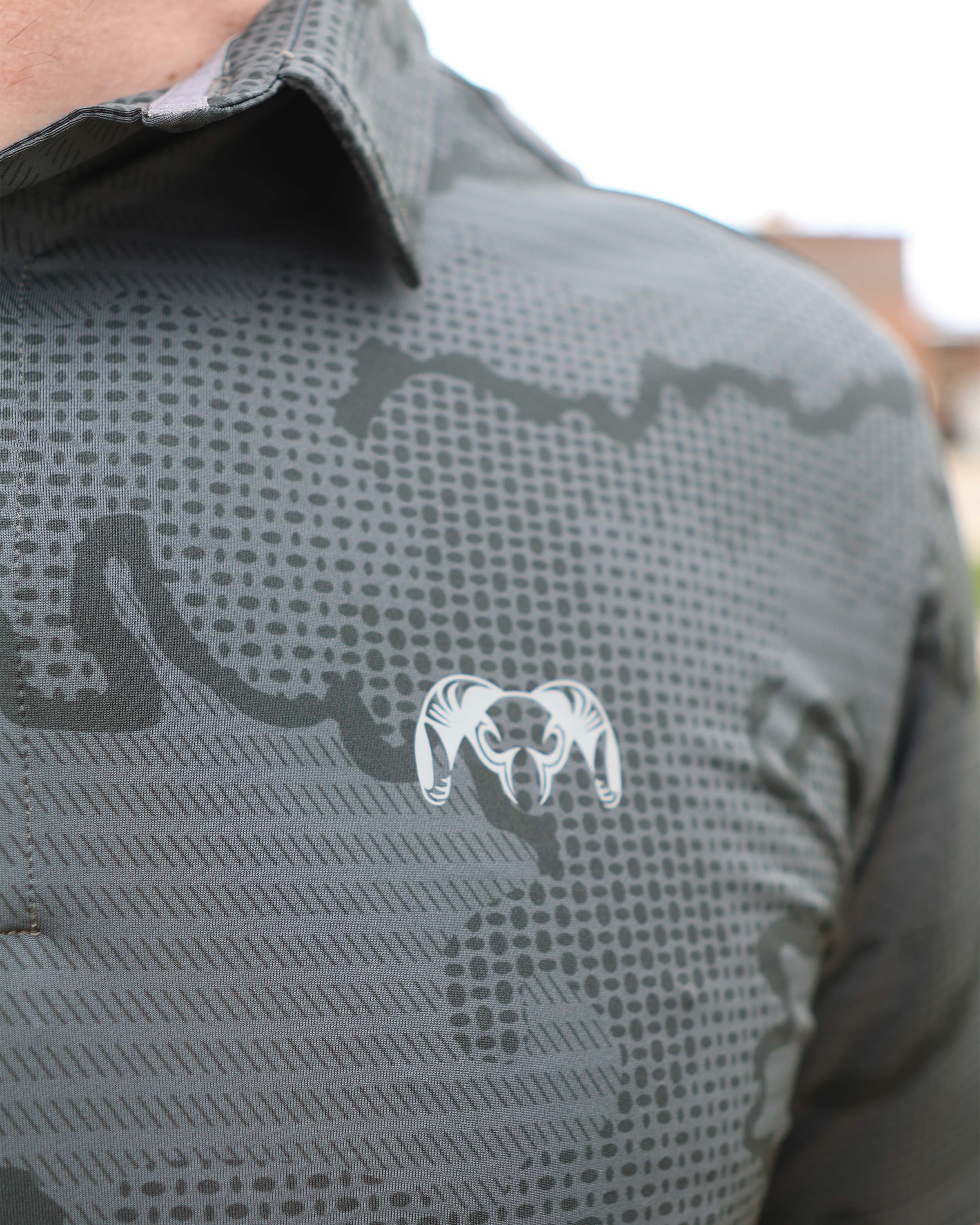 KUIU Performance Polo | Heather Steel Blue - Image 6